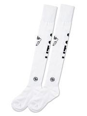 UTAA Panther Logo Over Knee Socks : White