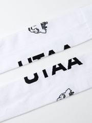 UTAA Panther Logo Over Knee Socks : White