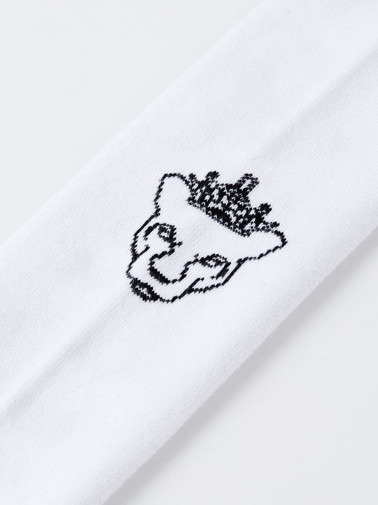 UTAA Panther Logo Over Knee Socks : White