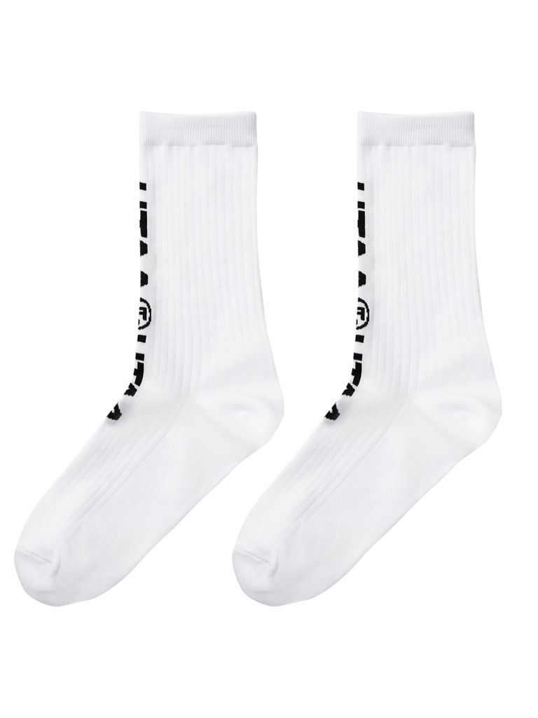 UTAA Double Logo Socks : White