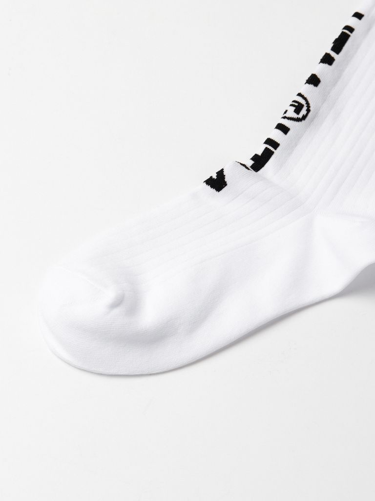 UTAA Double Logo Socks : White