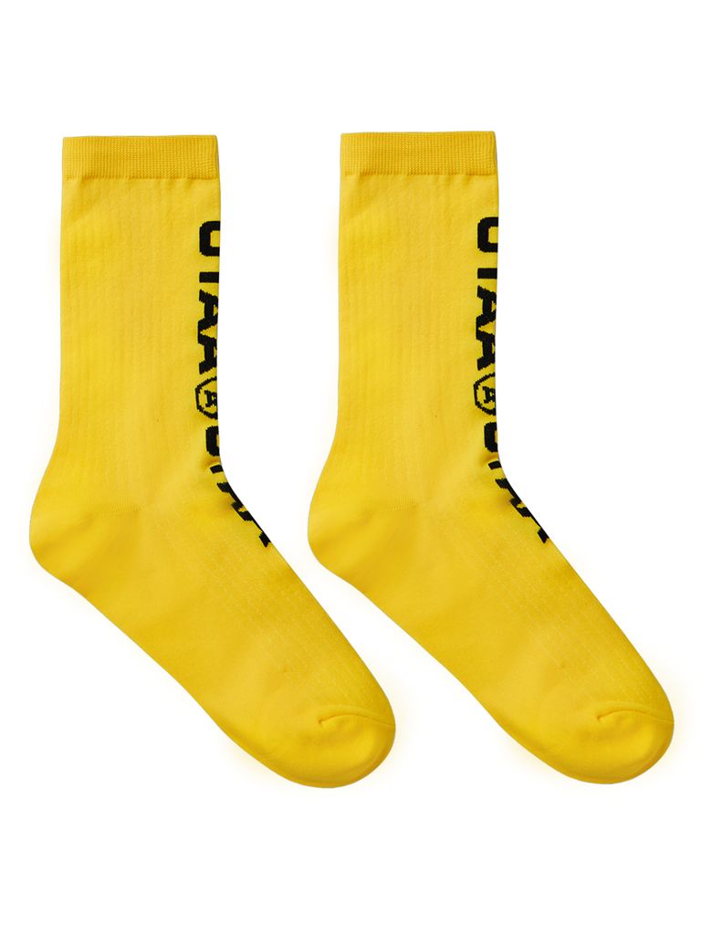 UTAA Double Logo Socks : Yellow