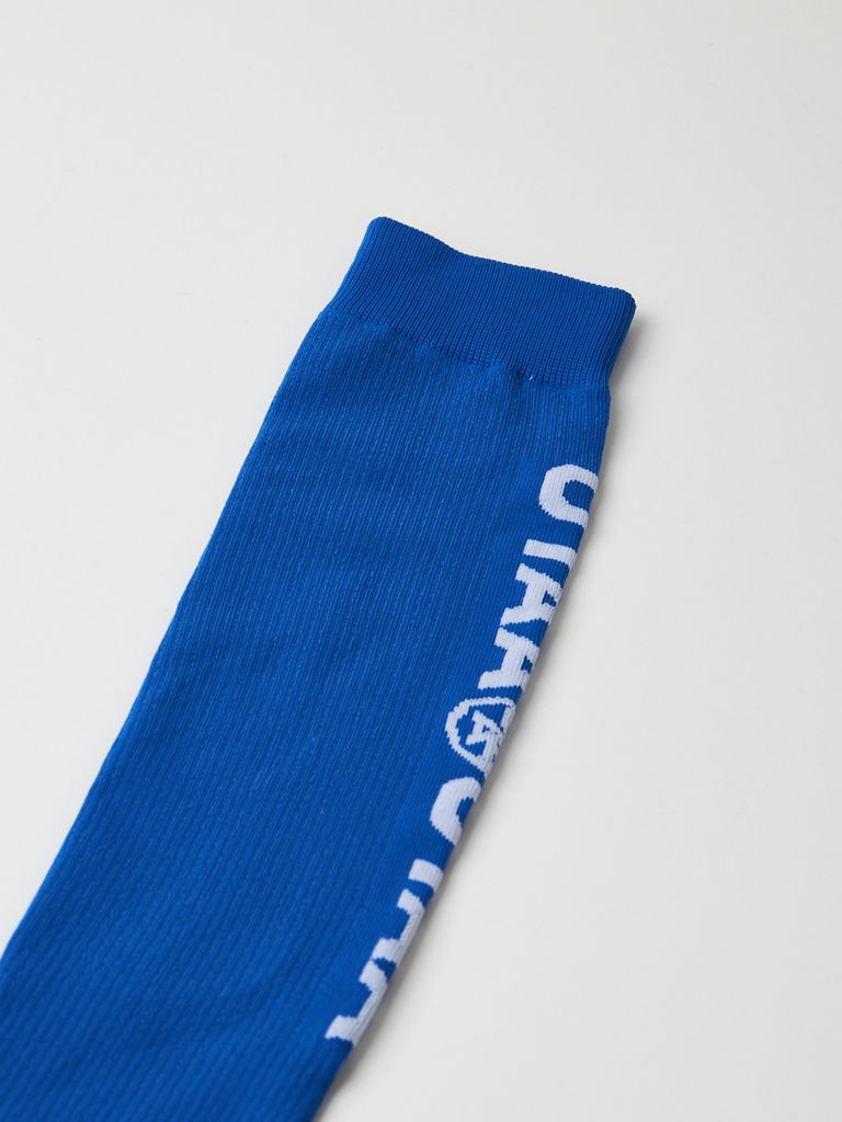 UTAA Double Logo Knee Socks : Blue