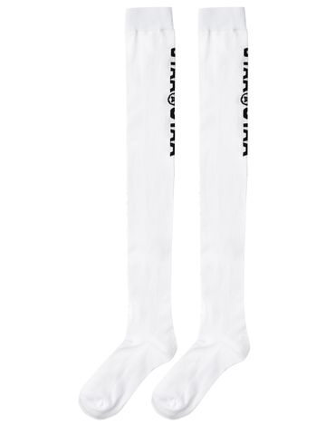 UTAA Double Logo Knee Socks : White