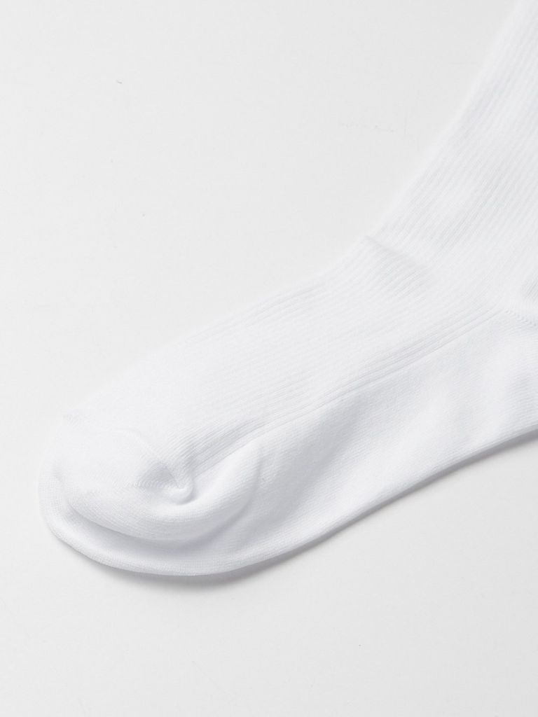 UTAA Double Logo Knee Socks : White