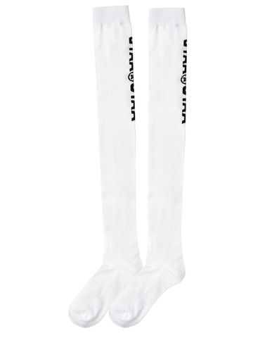 UTAA Double Logo Knee Socks : White