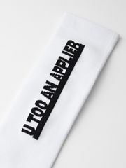UTAA Logo Knee Socks : White