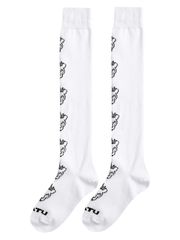 UTAA Crown Panther Knee Socks : White