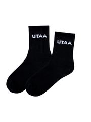 UTAA Simple Logo Socks : Women's Black