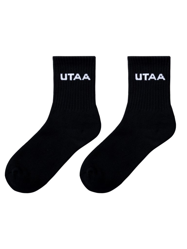 UTAA Simple Logo Socks : Women's Black