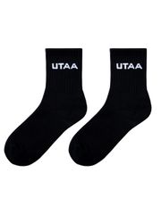 UTAA Simple Logo Socks : Women's Black