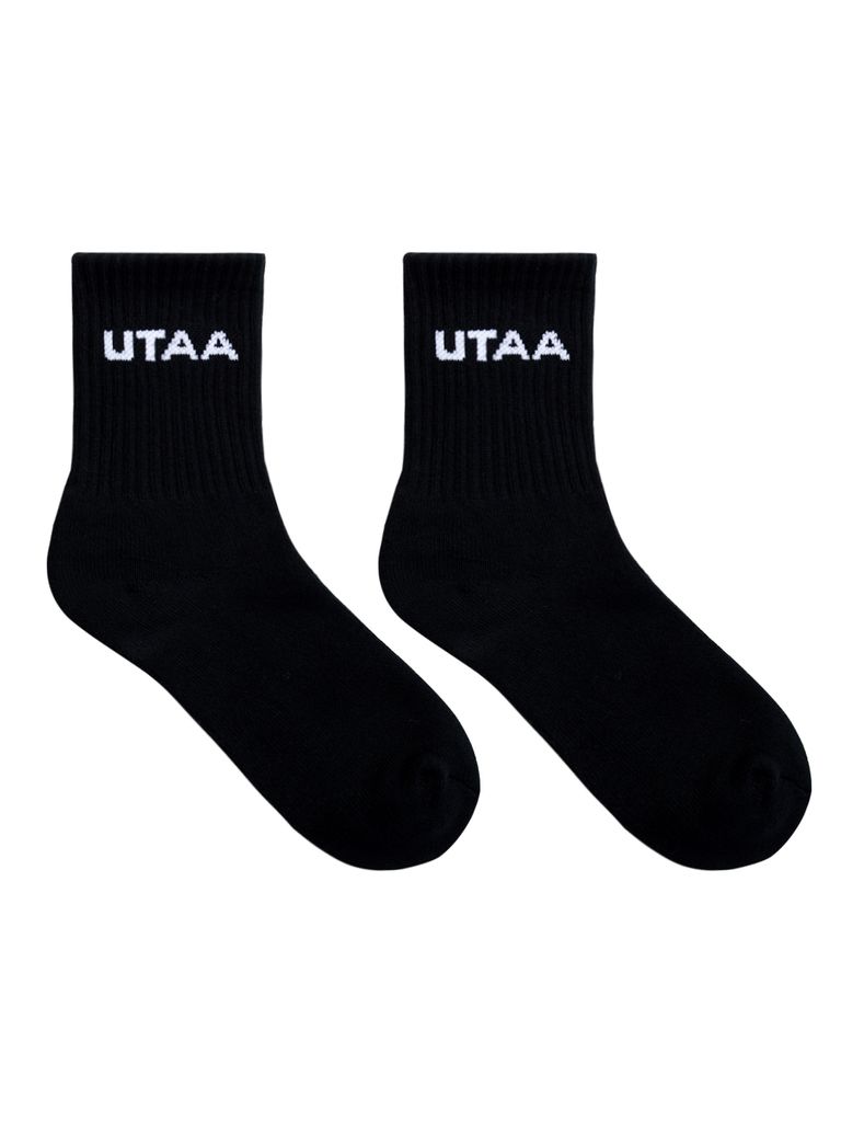 UTAA Simple Logo Socks : Women's Black