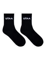 UTAA Simple Logo Socks : Women's Black