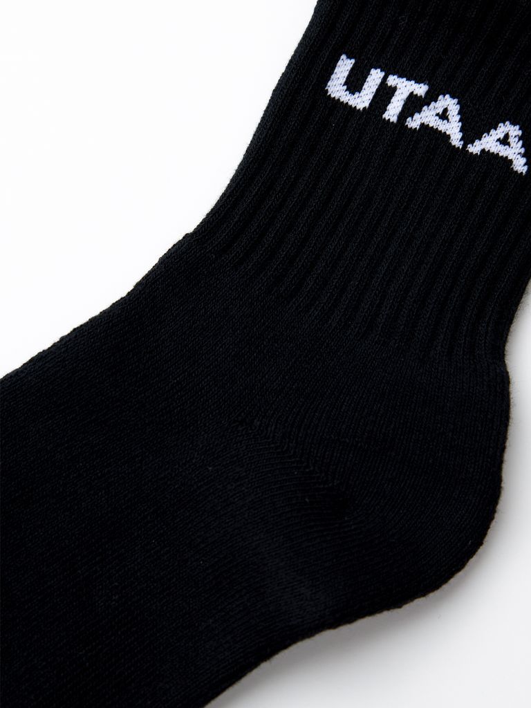 UTAA Simple Logo Socks : Women's Black