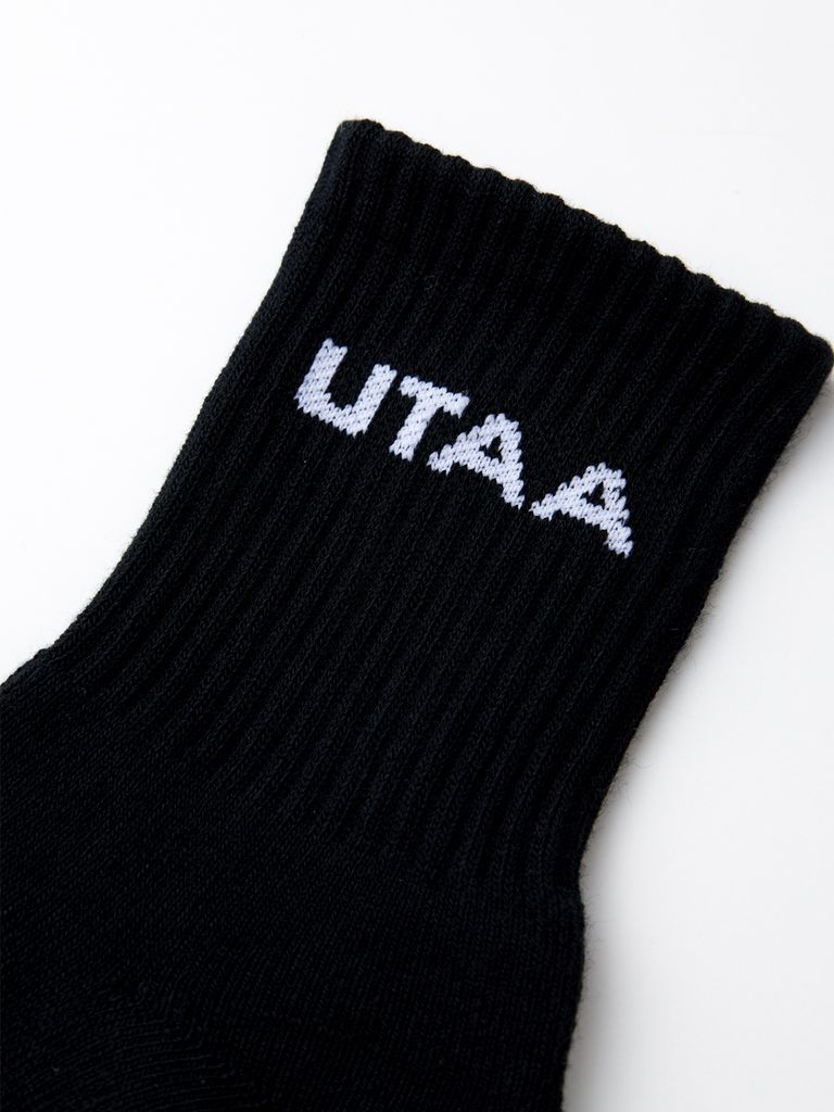 UTAA Simple Logo Socks : Women's Black
