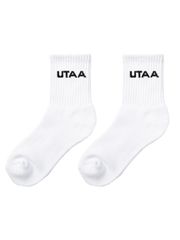 UTAA Simple Logo Socks : Women's White