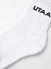 UTAA Simple Logo Socks : Women's White