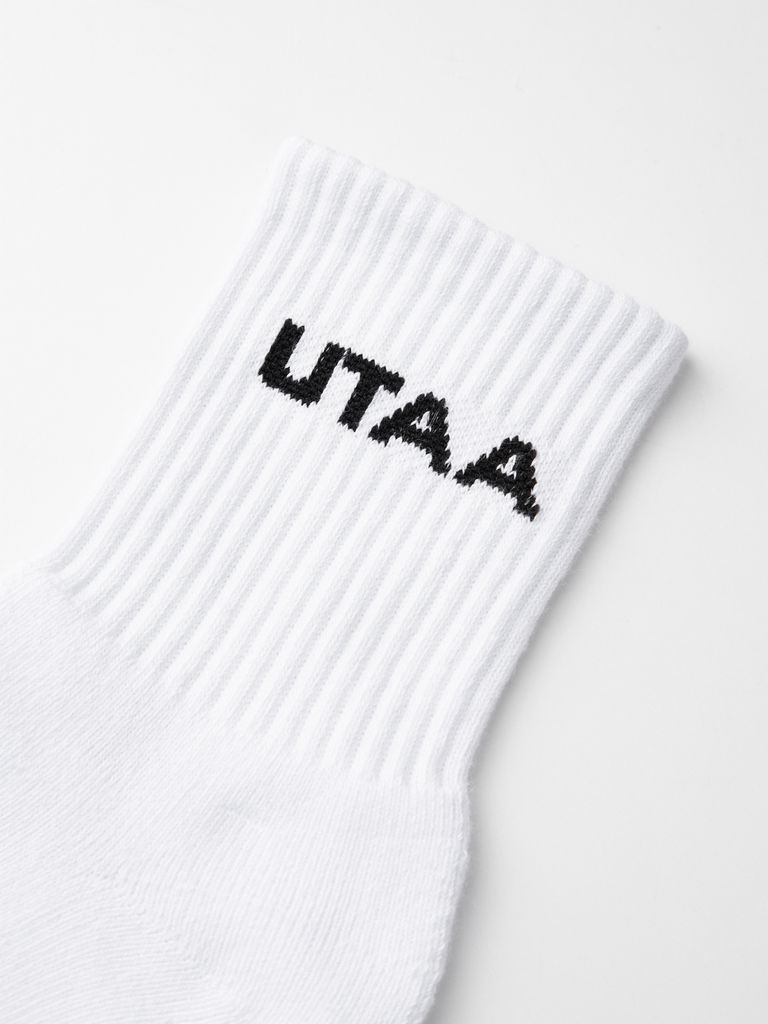 UTAA Simple Logo Socks : Women's White