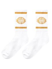 UTAA Crown Panther Glossy Socks : Women's White