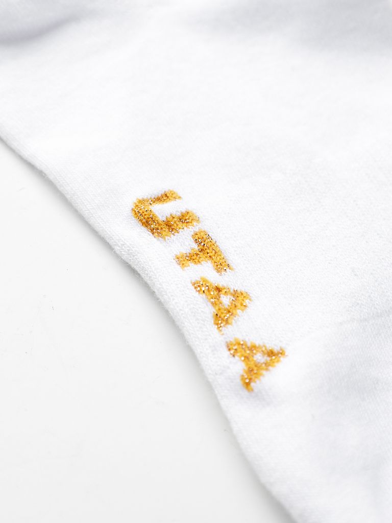 UTAA Crown Panther Glossy Socks : Women's White