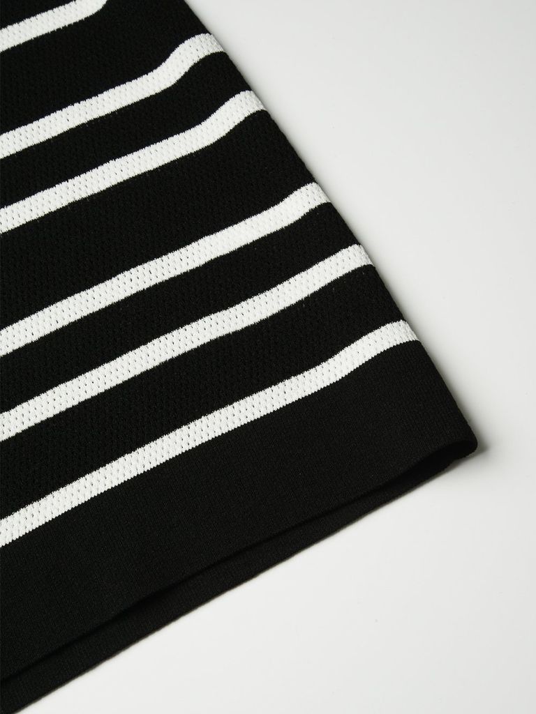 UTAA Putt Stripe Knit PK T-Shirts : Women's Black