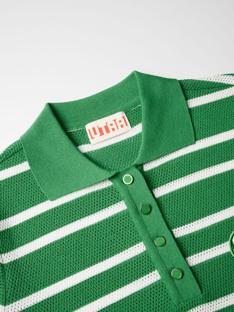 UTAA Putt Stripe Knit PK T-Shirts : Women's Green