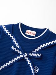 UTAA Pixel Ribbon Wave Pullover : Women's Blue