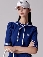 UTAA Pixel Ribbon Wave Pullover : Women's Blue