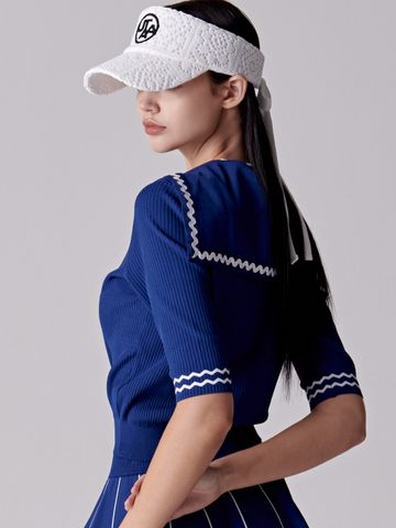 UTAA Pixel Ribbon Wave Pullover : Women's Blue