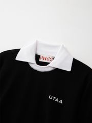 UTAA Logo Openneck Knit Pullover : Women's Black