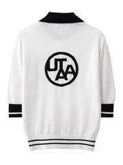 UTAA Logo Openneck Knit Pullover : Women's White