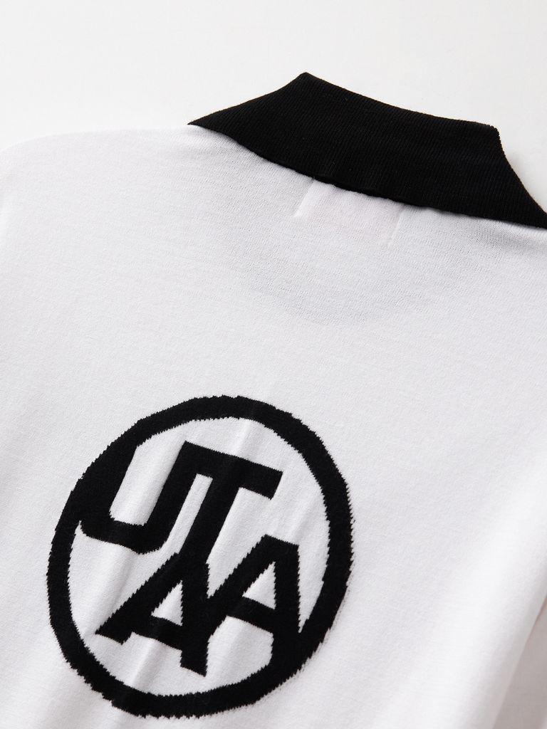UTAA Logo Openneck Knit Pullover : Women's White