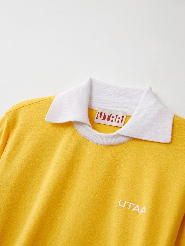 UTAA Logo Openneck Knit Pullover : Women's Yellow