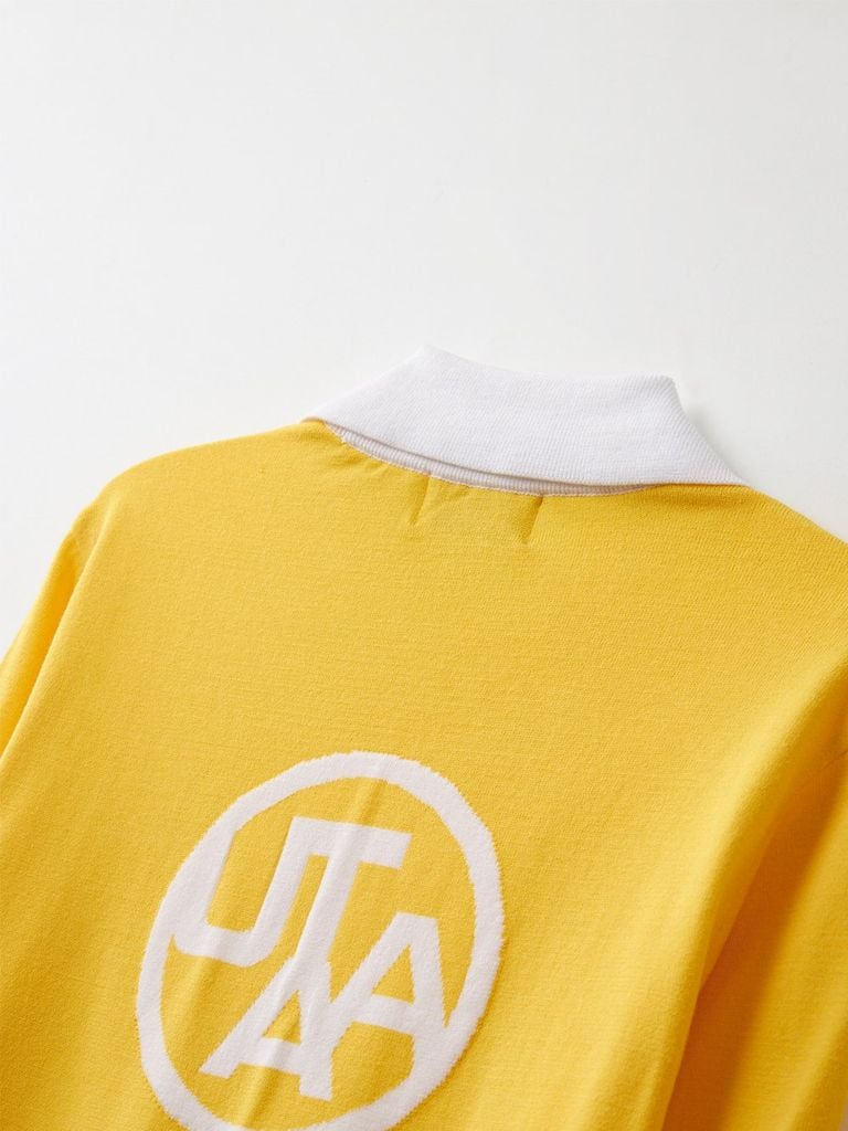 UTAA Logo Openneck Knit Pullover : Women's Yellow