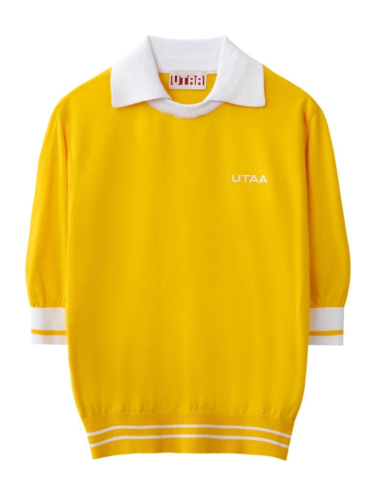 UTAA Logo Openneck Knit Pullover : Women's Yellow