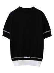 UTAA Ring Panther Open Knit Pk T-Shirt : Women's Black