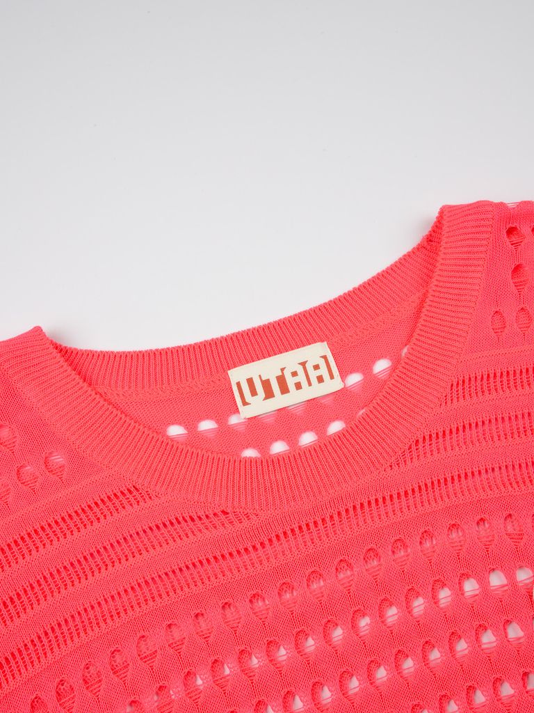 UTAA Punching Scasi Knit Vest : Women's Pink