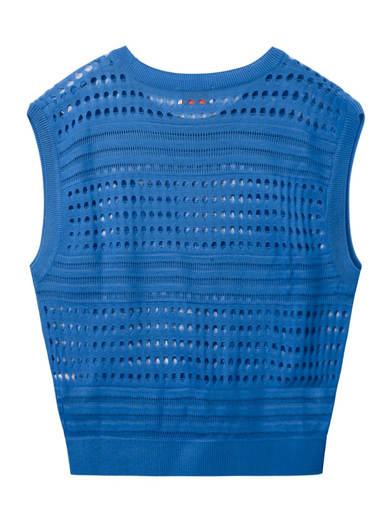 UTAA Punching Scasi Knit Vest : Women's Sky Blue