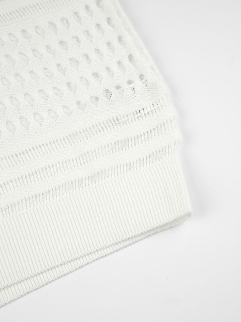 UTAA Punching Scasi Knit Vest : Women's White