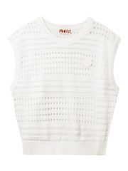 UTAA Punching Scasi Knit Vest : Women's White