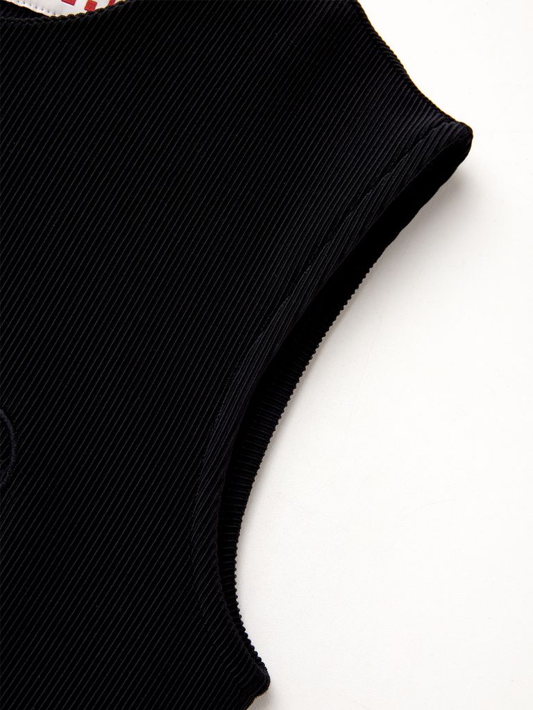 UTAA Flower Lace Sleeveless One-Piece: Women's Black