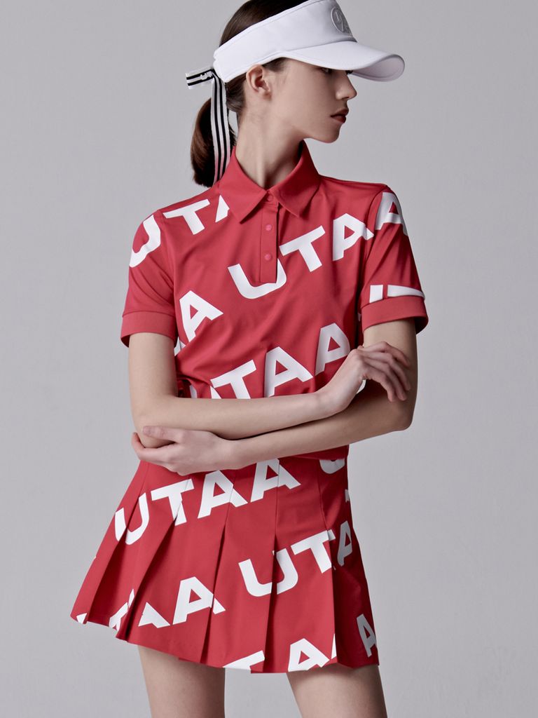 UTAA Logo Wave Flare Skirt : Women's Pink