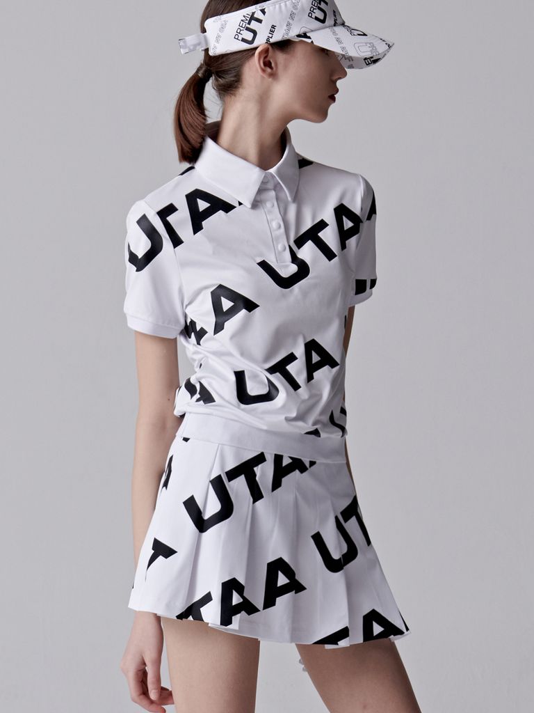 UTAA Logo Wave Flare Skirt : Women's White