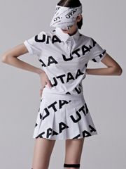 UTAA Logo Wave Flare Skirt : Women's White