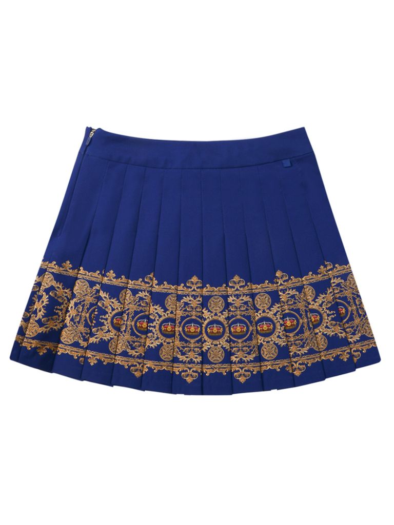 UTAA Emperor Crown Baroque Short Skirt : Women's Blue