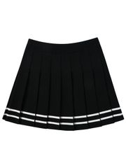 UTAA Classy Stripe Knit Flare Skirt : Women's Black