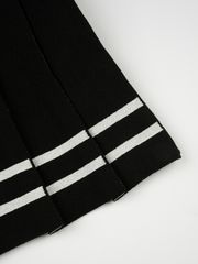 UTAA Classy Stripe Knit Flare Skirt : Women's Black