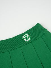 UTAA Classy Stripe Knit Flare Skirt : Women's Green