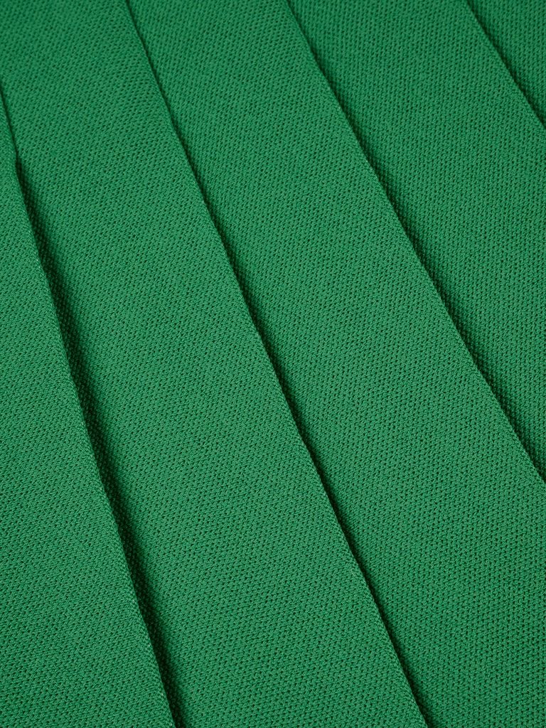 UTAA Classy Stripe Knit Flare Skirt : Women's Green