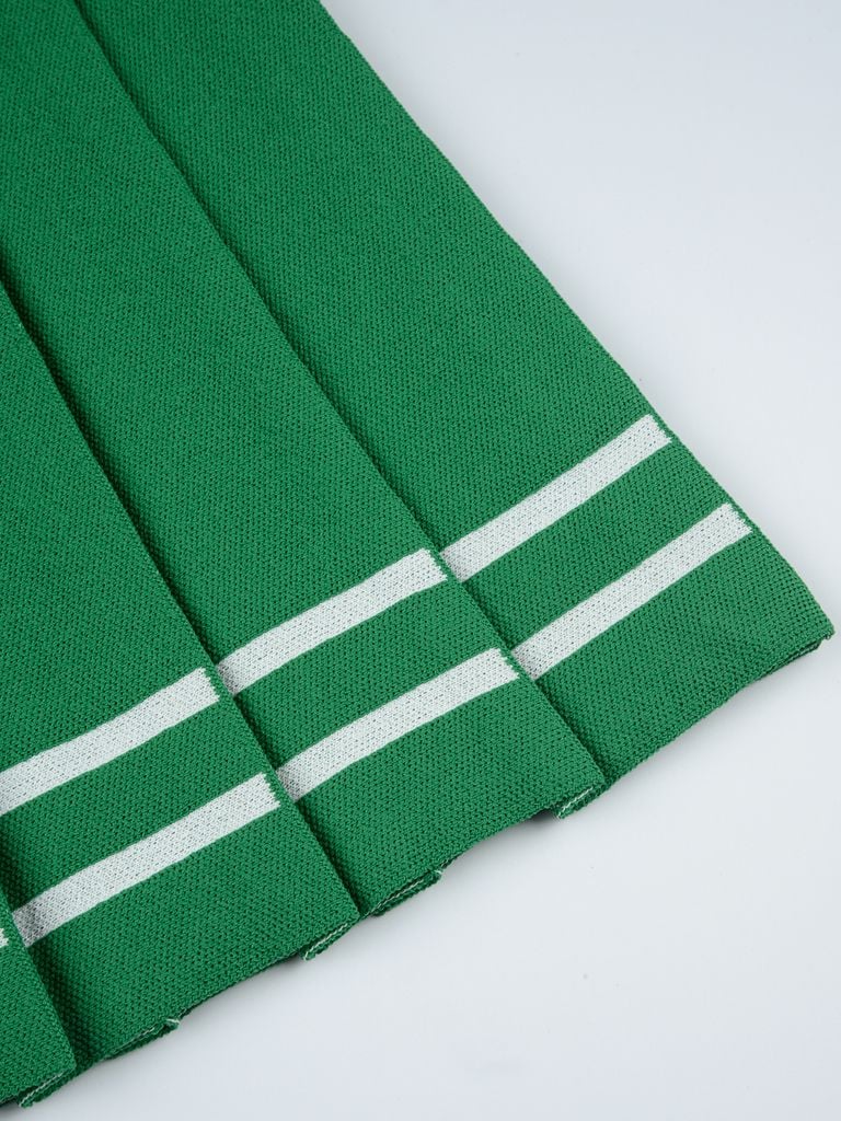 UTAA Classy Stripe Knit Flare Skirt : Women's Green